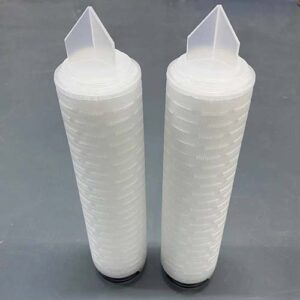 Folded microporous membrane filter cartridge