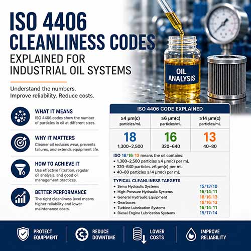 ISO 4406 Cleanliness Codes Explained for Industrial Oil Systems